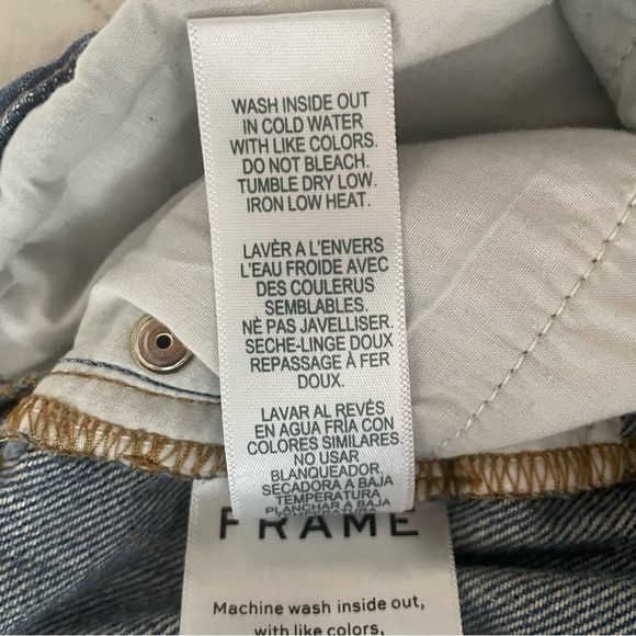 FRAME Le Grand Garcon Short size 26 distressed, rolled hem - Picture 7 of 11